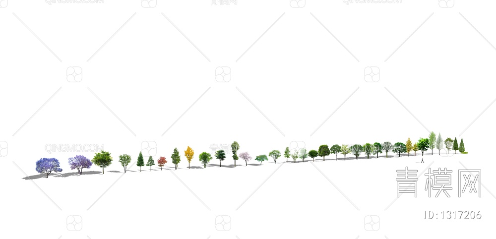 2D景观树SU模型下载【ID:1317206】