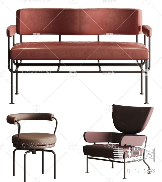 沙发 单椅3D模型下载【ID:1316843】