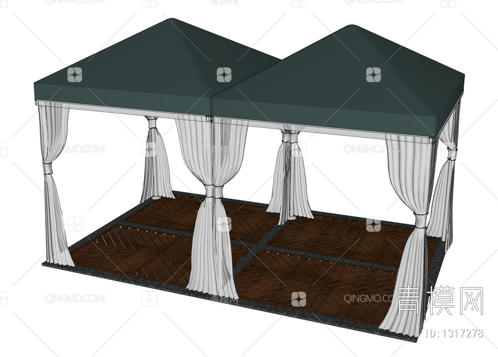 亭子SU模型下载【ID:1317278】