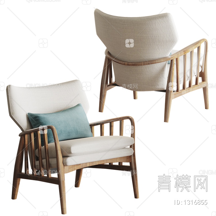 单椅 休闲椅3D模型下载【ID:1316855】