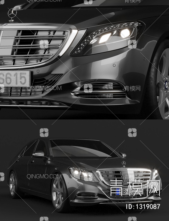 奔驰 汽车 轿车 跑车3D模型下载【ID:1319087】