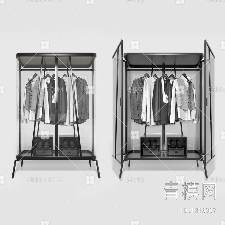 成品活动衣柜3D模型下载【ID:1318307】