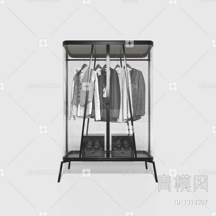 成品活动衣柜3D模型下载【ID:1318307】