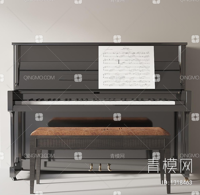 钢琴3D模型下载【ID:1318463】