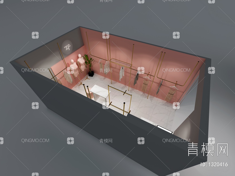 服装店3D模型下载【ID:1320416】