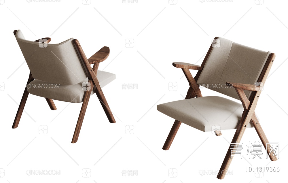单椅 休闲椅3D模型下载【ID:1319366】