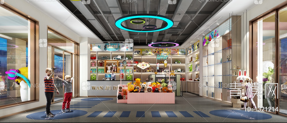 儿童玩具礼品售卖店3D模型下载【ID:1321214】