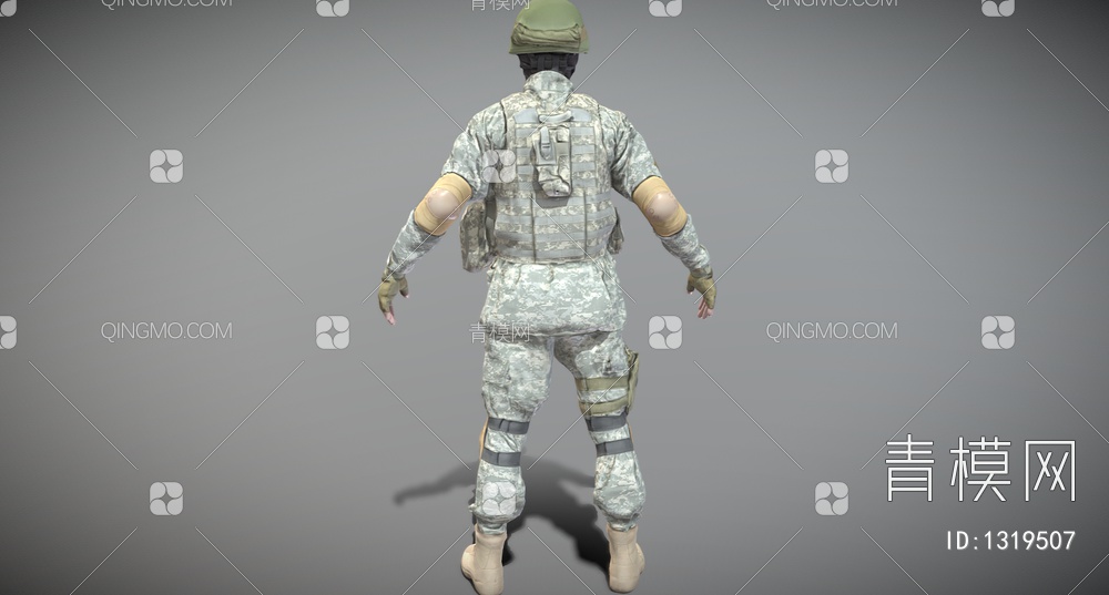 军人3D模型下载【ID:1319507】