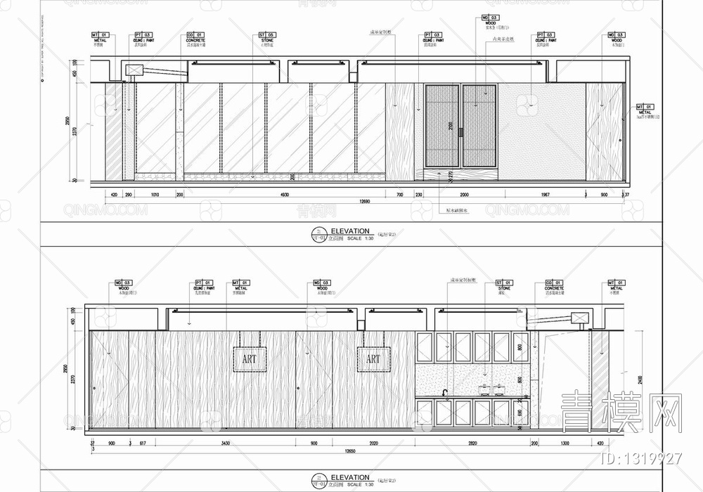 800㎡私人豪宅大平层CAD施工图+效果图+汇报方案文本 家装 私宅 豪宅 大平层 样板房【ID:1319927】