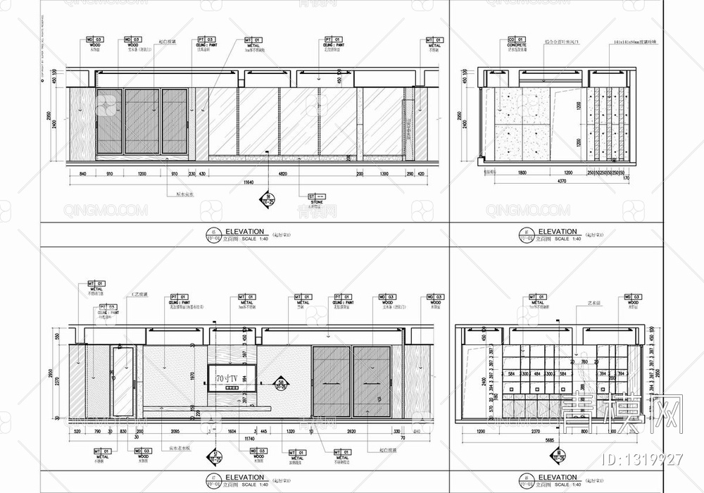 800㎡私人豪宅大平层CAD施工图+效果图+汇报方案文本 家装 私宅 豪宅 大平层 样板房【ID:1319927】