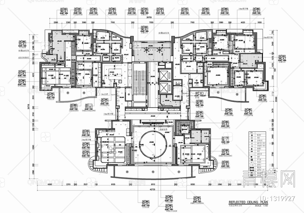 800㎡私人豪宅大平层CAD施工图+效果图+汇报方案文本 家装 私宅 豪宅 大平层 样板房【ID:1319927】