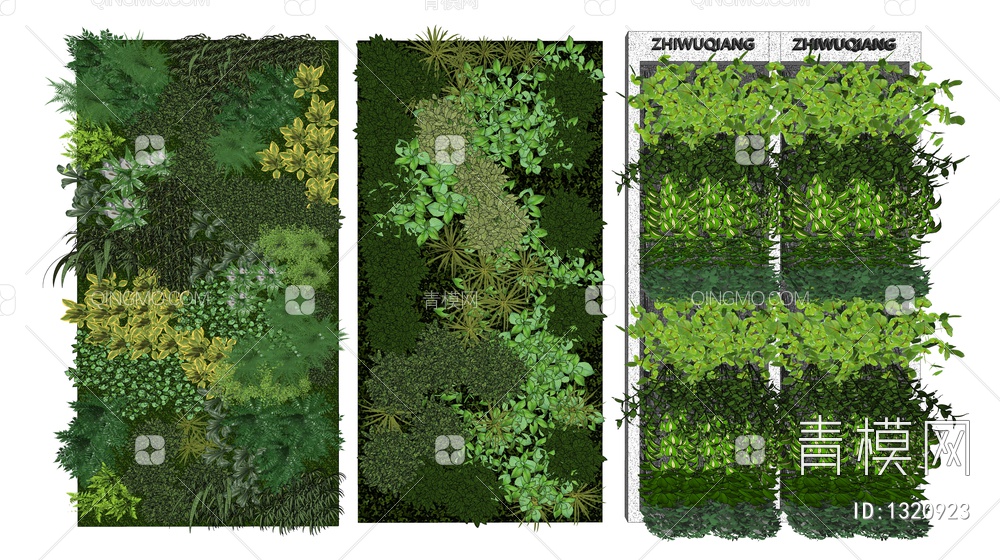 绿植墙SU模型下载【ID:1320923】