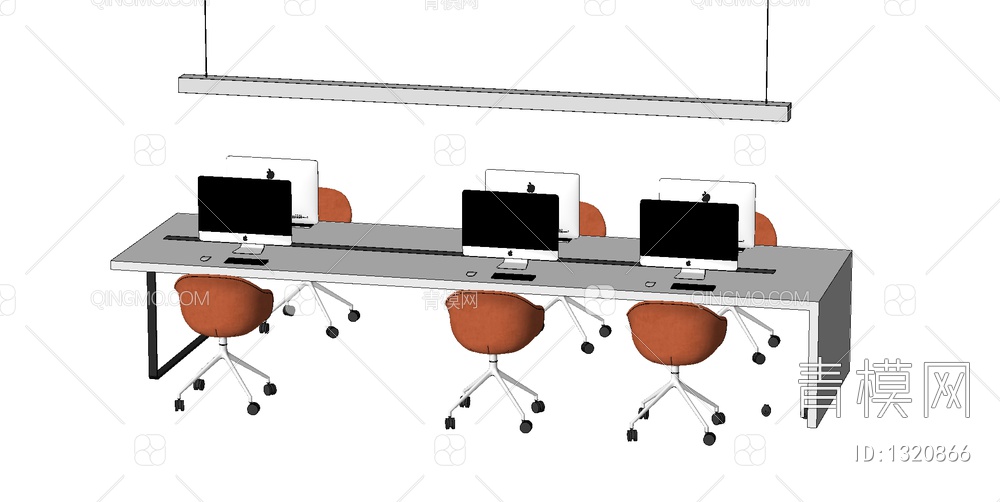 办公桌椅SU模型下载【ID:1320866】