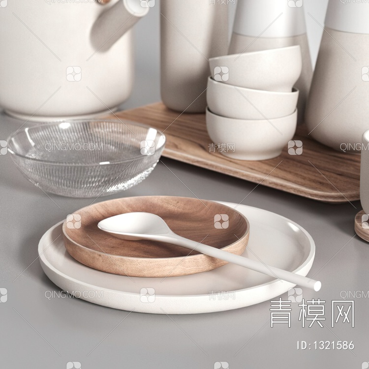 餐具3D模型下载【ID:1321586】