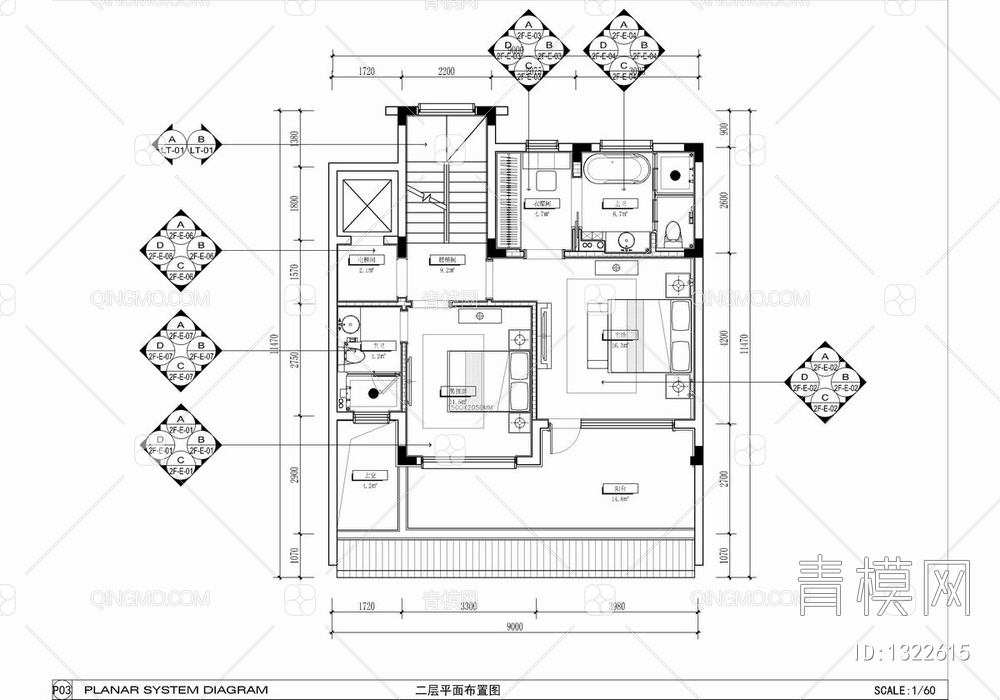 480㎡四层别墅样板房CAD施工图+效果图+方案文本  家装 豪宅 复式 洋房 私宅 豪宅 样板房【ID:1322615】