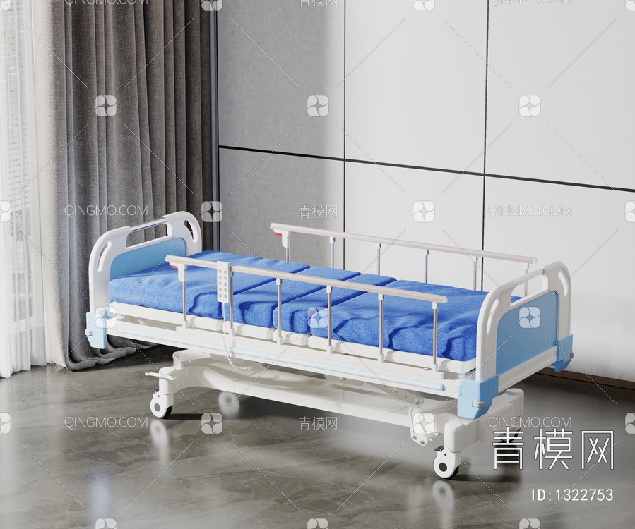 医院病床3D模型下载【ID:1322753】