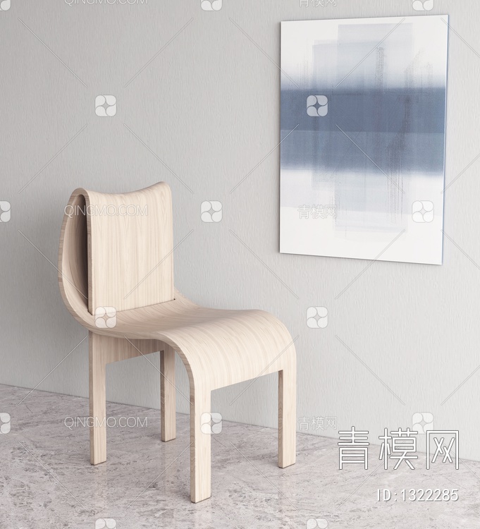 木椅3D模型下载【ID:1322285】