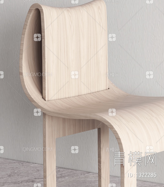 木椅3D模型下载【ID:1322285】