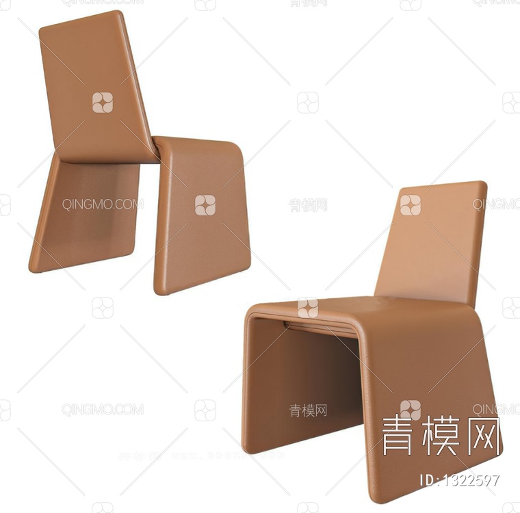 皮革休闲椅3D模型下载【ID:1322597】