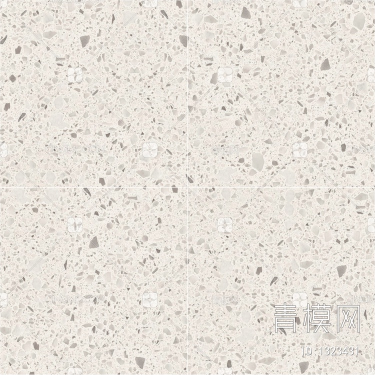乳白色小颗粒水磨石砖贴图下载【ID:1323431】