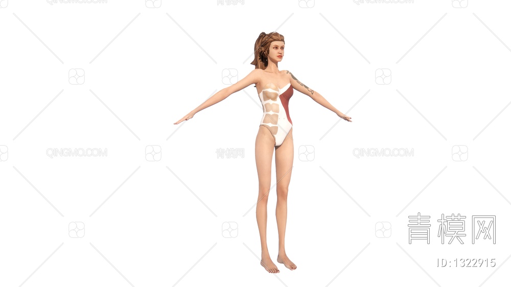 跳水运动员美女SU模型下载【ID:1322915】