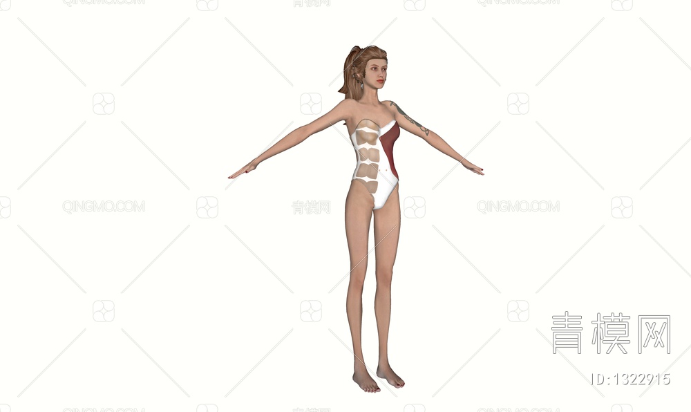 跳水运动员美女SU模型下载【ID:1322915】