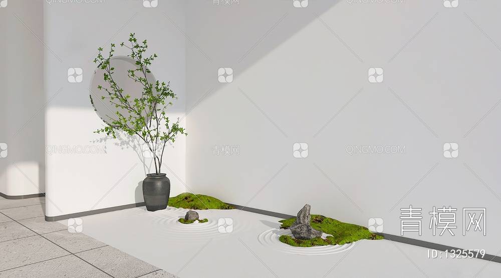 室内植物造景3D模型下载【ID:1325579】