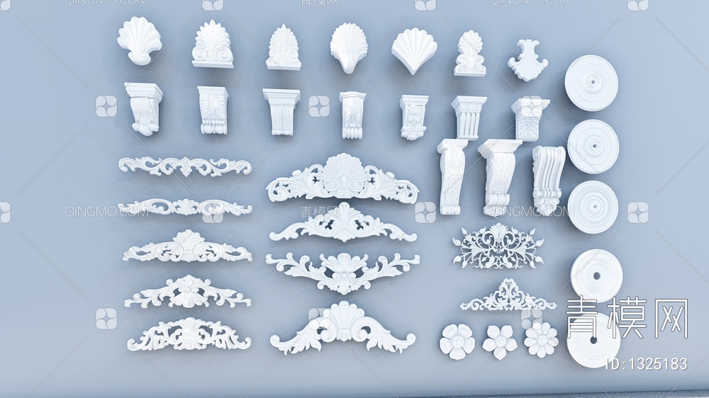 装饰柱头SU模型下载【ID:1325183】