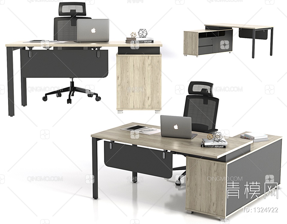 办公桌椅3D模型下载【ID:1324922】