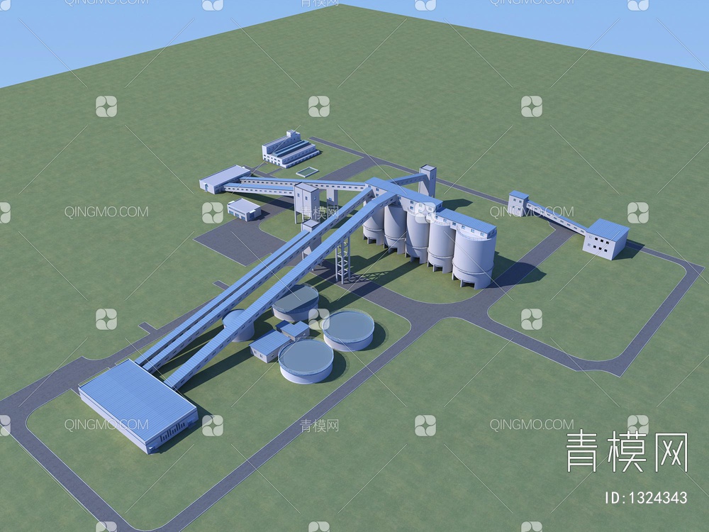工业厂房3D模型下载【ID:1324343】