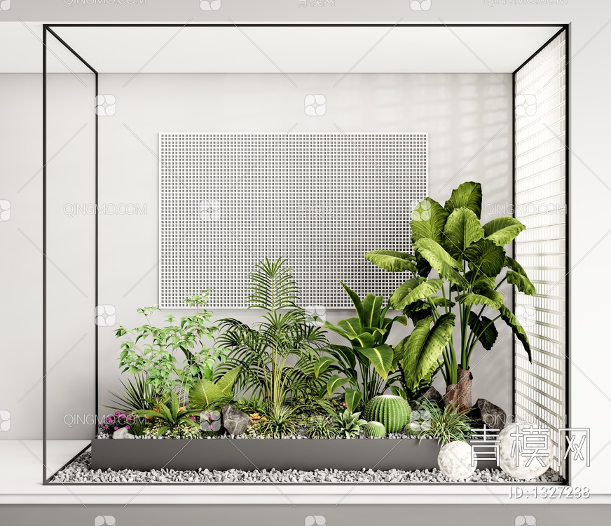 景观植物组合 景观造景 室内绿植3D模型下载【ID:1327238】