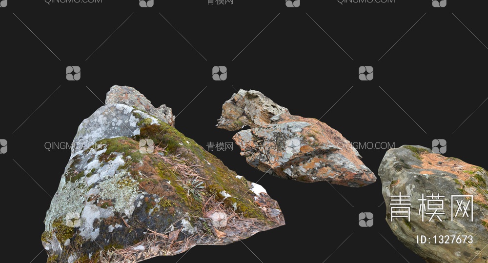 森林石头3D模型下载【ID:1327673】