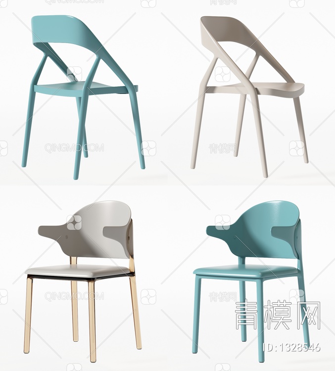 塑料椅3D模型下载【ID:1328546】