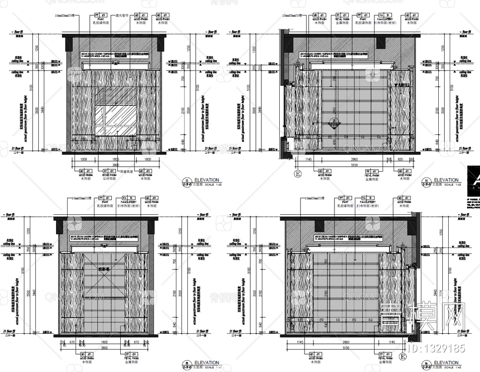 200㎡行政酒廊CAD施工图 酒吧 清吧 酒馆 酒廊 休闲会所【ID:1329185】