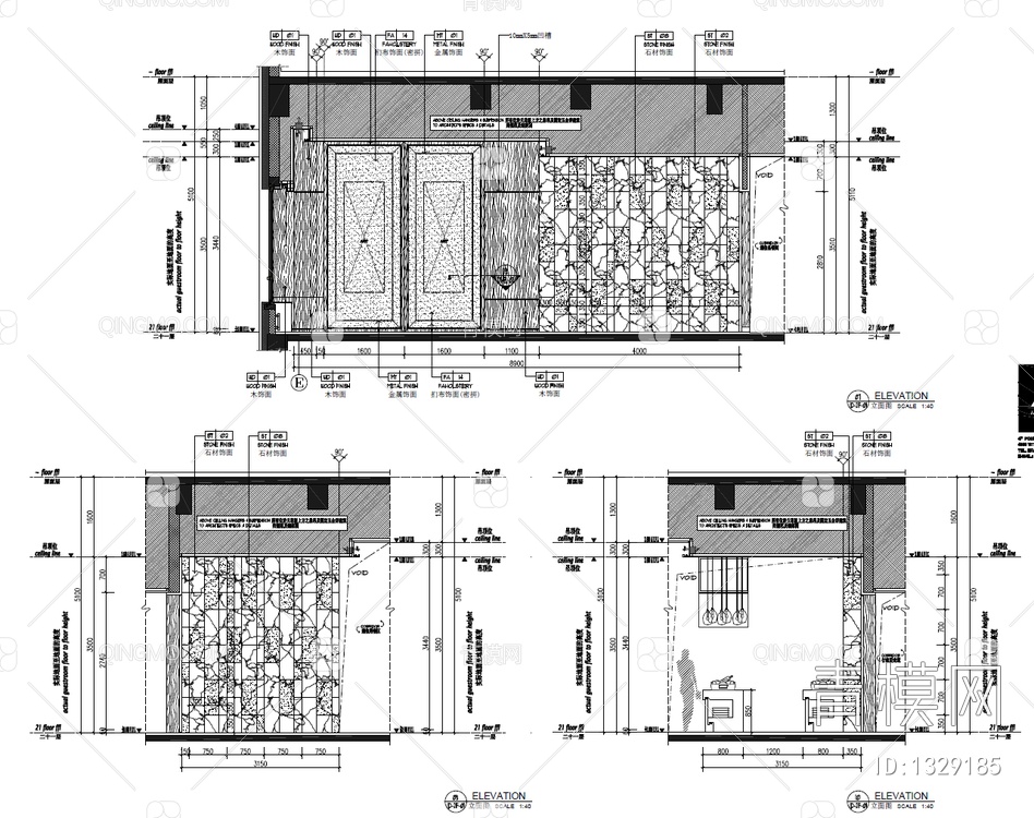 200㎡行政酒廊CAD施工图 酒吧 清吧 酒馆 酒廊 休闲会所【ID:1329185】