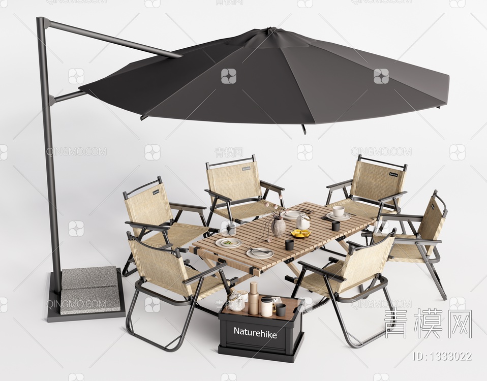 户外露营桌椅 休闲桌椅 折叠桌椅3D模型下载【ID:1333022】