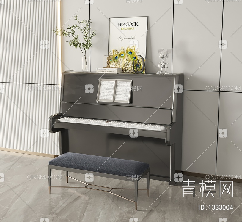 钢琴3D模型下载【ID:1333004】