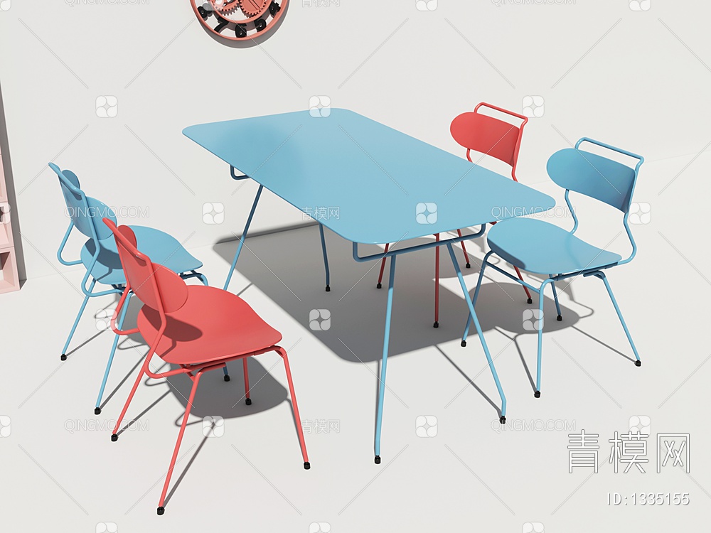 桌椅组合3D模型下载【ID:1335155】