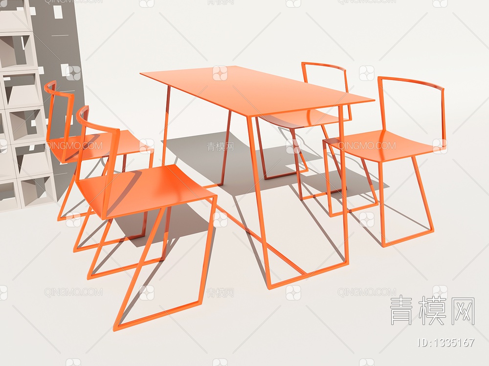 桌椅组合3D模型下载【ID:1335167】