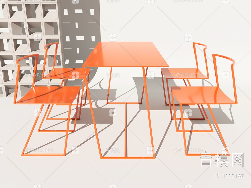 桌椅组合3D模型下载【ID:1335167】