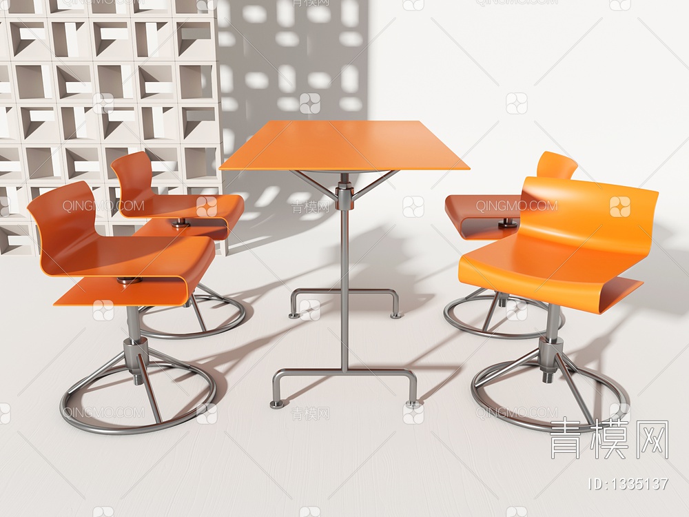 桌椅组合3D模型下载【ID:1335137】