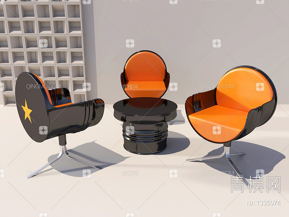 桌椅组合3D模型下载【ID:1335074】