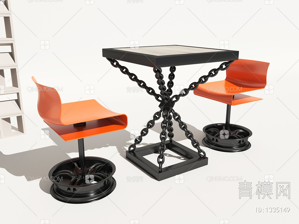 桌椅组合3D模型下载【ID:1335149】