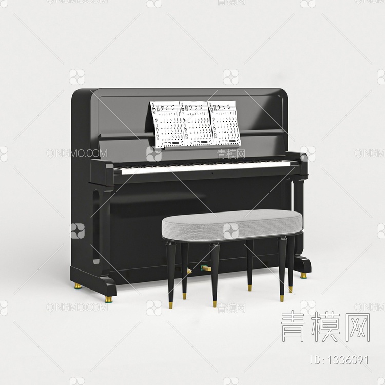 钢琴3D模型下载【ID:1336091】