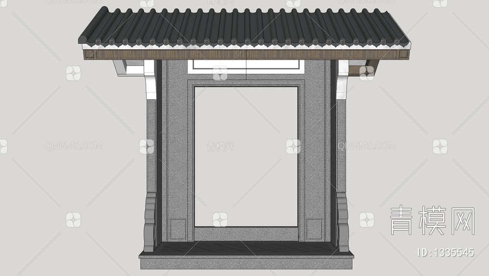 庭院大门SU模型下载【ID:1335545】