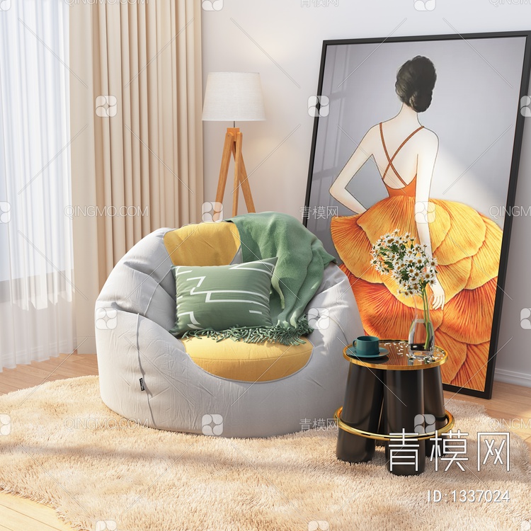 懒人沙发3D模型下载【ID:1337024】