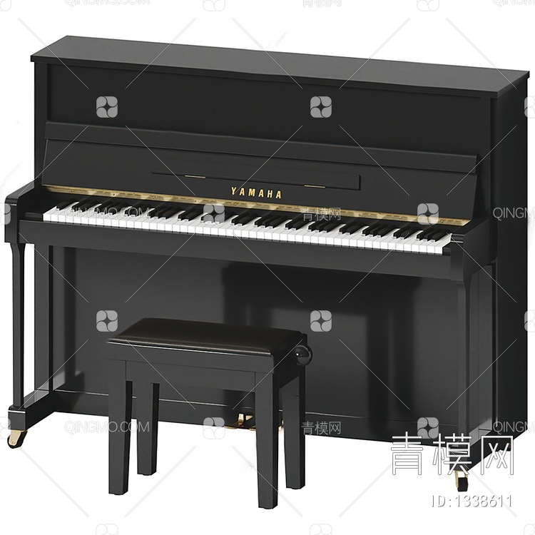 钢琴3D模型下载【ID:1338611】