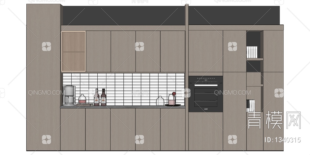 橱柜灶台SU模型下载【ID:1340315】