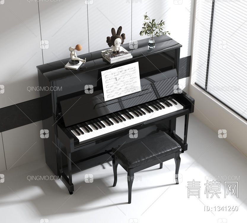 钢琴3D模型下载【ID:1341260】