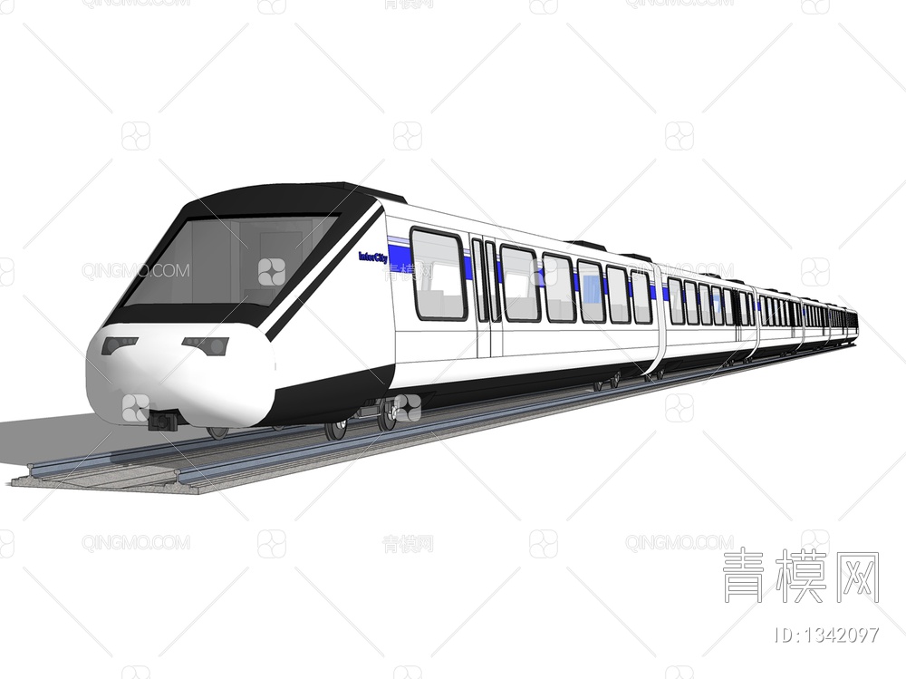 高铁 火车SU模型下载【ID:1342097】